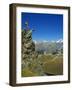 Hiker High on Trail Above Lake at Schwarzee Paradise, Zermatt, Valais, Switzerland-Christian Kober-Framed Photographic Print