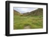 Hiker in Lush Yolyn Am (Yol or Eagle Valley) with Flowers after Summer Rain-Eleanor Scriven-Framed Photographic Print