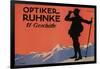 Hiker in the Alps-null-Framed Art Print