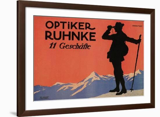 Hiker in the Alps-null-Framed Art Print