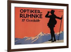 Hiker in the Alps-null-Framed Art Print