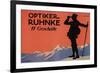 Hiker in the Alps-null-Framed Art Print