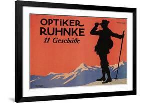 Hiker in the Alps-null-Framed Art Print