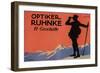 Hiker in the Alps-null-Framed Art Print