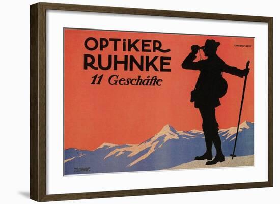 Hiker in the Alps-null-Framed Art Print