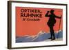 Hiker in the Alps-null-Framed Art Print