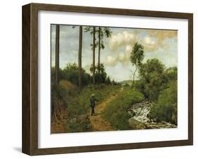 Hiker in the Black Forest (Der Wanderer Im Schwarzwald), 1891-Hans Thoma-Framed Giclee Print