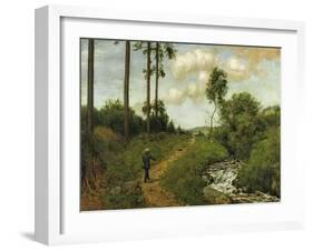 Hiker in the Black Forest (Der Wanderer Im Schwarzwald), 1891-Hans Thoma-Framed Giclee Print