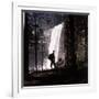 Hiker Looking at Vernal Falls in Yosemite National Park-Ralph Crane-Framed Photographic Print