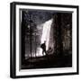 Hiker Looking at Vernal Falls in Yosemite National Park-Ralph Crane-Framed Photographic Print