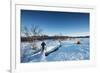 Hiker on Kungsleden (The Kings Trail) trail, Abisko National Park, Sweden, Scandinavia, Europe-Christian Kober-Framed Photographic Print