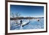 Hiker on Kungsleden (The Kings Trail) trail, Abisko National Park, Sweden, Scandinavia, Europe-Christian Kober-Framed Photographic Print