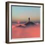 Hiker on the Mountain-Orla-Framed Photographic Print