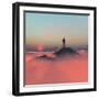 Hiker on the Mountain-Orla-Framed Photographic Print