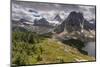 Hiker on the Nub, Mt. Assiniboine Provincial Park, Canada (MR)-Howie Garber-Mounted Photographic Print