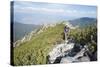 Hiker on Trail, Pirin National Park, UNESCO World Heritage Site, Near Bansko, Bulgaria, Europe-Christian Kober-Stretched Canvas