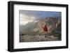 Hiker 'Sass De Stria' (Mountain), in Front of the Piccolo Lagazuoi, Province of Belluno-Gerhard Wild-Framed Photographic Print