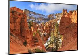 Hiker Takes a Break on the Peekaboo Loop Trail in Winter-Eleanor Scriven-Mounted Photographic Print