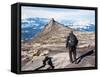 Hiker Walking at the Top of Mount Kinabalu in Sabah, Malaysia-R.M. Nunes-Framed Stretched Canvas
