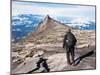 Hiker Walking at the Top of Mount Kinabalu in Sabah, Malaysia-R.M. Nunes-Mounted Photographic Print