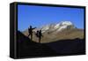 Hikers Admire the View of Alpi Graie (Graian Alps) Landscape, Gran Paradiso National Park, Italy-Roberto Moiola-Framed Stretched Canvas