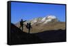 Hikers Admire the View of Alpi Graie (Graian Alps) Landscape, Gran Paradiso National Park, Italy-Roberto Moiola-Framed Stretched Canvas