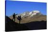 Hikers Admire the View of Alpi Graie (Graian Alps) Landscape, Gran Paradiso National Park, Italy-Roberto Moiola-Stretched Canvas