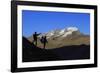 Hikers Admire the View of Alpi Graie (Graian Alps) Landscape, Gran Paradiso National Park, Italy-Roberto Moiola-Framed Photographic Print