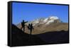 Hikers Admire the View of Alpi Graie (Graian Alps) Landscape, Gran Paradiso National Park, Italy-Roberto Moiola-Framed Stretched Canvas