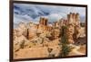 Hikers amongst hoodoo formations on the Fairyland Trail in Bryce Canyon National Park, Utah, United-Michael Nolan-Framed Photographic Print