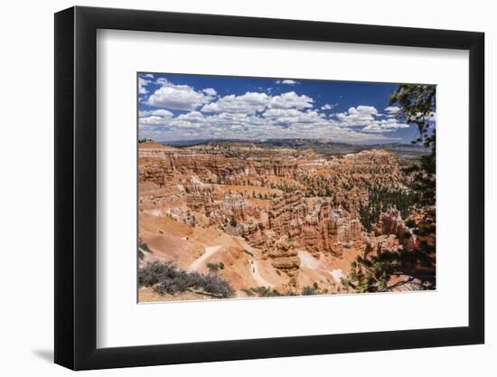 Hikers amongst hoodoo formations on the Sunrise Point Trail in Bryce Canyon National Park, Utah, Un-Michael Nolan-Framed Photographic Print