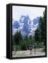 Hikers at Haut Asco, Corsica, France, Europe-Yadid Levy-Framed Stretched Canvas