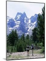 Hikers at Haut Asco, Corsica, France, Europe-Yadid Levy-Mounted Photographic Print