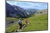 Hikers at Kleine Scheidegg, Grindelwald, Bernese Oberland, Switzerland, Europe-Hans-Peter Merten-Mounted Photographic Print