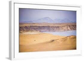 Hikers Hiking in Desert and Sand Dunes, Ica, Peru-Matthew Williams-Ellis-Framed Photographic Print