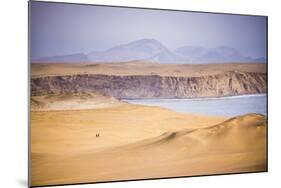 Hikers Hiking in Desert and Sand Dunes, Ica, Peru-Matthew Williams-Ellis-Mounted Photographic Print