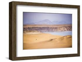 Hikers Hiking in Desert and Sand Dunes, Ica, Peru-Matthew Williams-Ellis-Framed Photographic Print