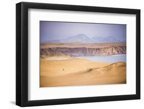 Hikers Hiking in Desert and Sand Dunes, Ica, Peru-Matthew Williams-Ellis-Framed Photographic Print