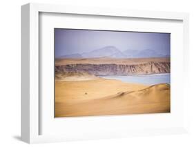 Hikers Hiking in Desert and Sand Dunes, Ica, Peru-Matthew Williams-Ellis-Framed Photographic Print