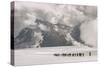 Hikers in Snow, in Background Mt. Elbrus, U.S.S.R., Kabardino-Balkarian A.S.S.R., 1960S (Photo)-Dean Conger-Stretched Canvas