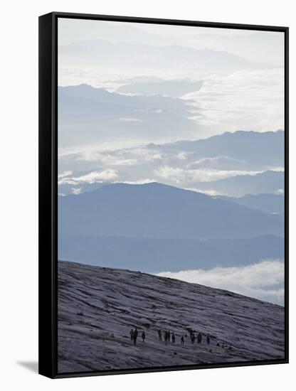 Hikers, Kinabalu National Park, Location of Malaysia's Highest Mountain at 4095M, Borneo, Malaysia-Christian Kober-Framed Stretched Canvas