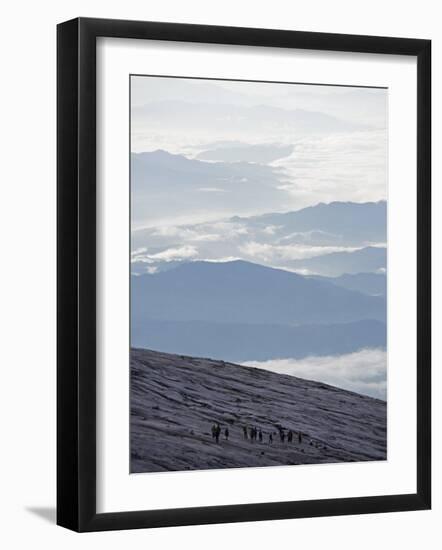 Hikers, Kinabalu National Park, Location of Malaysia's Highest Mountain at 4095M, Borneo, Malaysia-Christian Kober-Framed Photographic Print