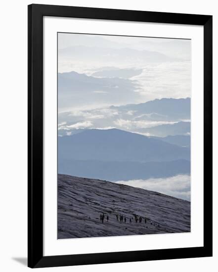 Hikers, Kinabalu National Park, Location of Malaysia's Highest Mountain at 4095M, Borneo, Malaysia-Christian Kober-Framed Photographic Print