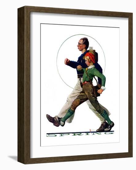 "Hikers", May 5,1928-Norman Rockwell-Framed Giclee Print