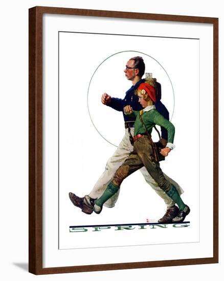 "Hikers", May 5,1928-Norman Rockwell-Framed Giclee Print