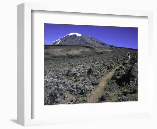 Hikers Moving Through a Rocky Area, Kilimanjaro-Michael Brown-Framed Photographic Print