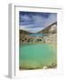 Hikers Near Emerald Lakes on the Tongariro Crossing, Tongariro National Park, New Zealand-Kober Christian-Framed Photographic Print