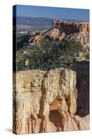 Hikers on Arch Rock Formation-Michael Nolan-Stretched Canvas