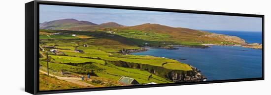 Hikers on Boreen, Near Allihies, Beara Peninsula, County Cork, Ireland-null-Framed Stretched Canvas