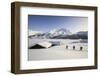 Hikers on Snowshoes, Spluga, Maloja Pass. Engadine. Switzerland. Europe-ClickAlps-Framed Photographic Print